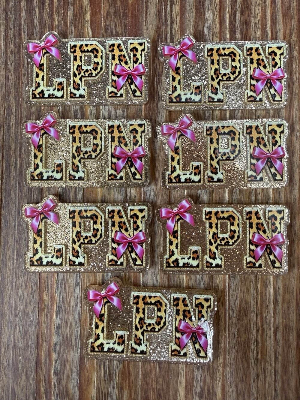 7 Pc LPN Acrylic Flatbacks